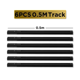 LED 트랙 라이트 레일 2 와이어 전기 0.5M 1M 스팟 Led 램프 조명 파자마 매장 스포트, 02 6 PCS 0.5M rail, 01 White, 1개