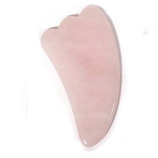 粉晶玉石按摩刮痧板 臉部身體經絡適用 舒緩放鬆 居家旅行必備, 1個, B. 粉晶