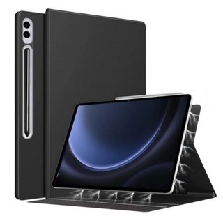 갤럭시탭S9 FE S9 FE 플러스 울트라 S8 S7 S6 Lite 호환 S펜수납 폴리오 케이스 마그네틱 커버 케이스나라 S9 FE+, 블랙