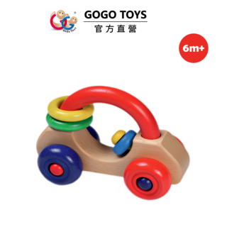GOGO TOYS #20953 我的第一台小汽車 木製玩具 適合6個月以上兒童, 藍色, 黃色, 紅色, 綠色, 1套