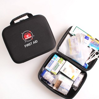 구급가방 응급 처치 키트 17종 약품세트 구급함 구급상자 휴대용 파우치 가정용 차량용, 1개