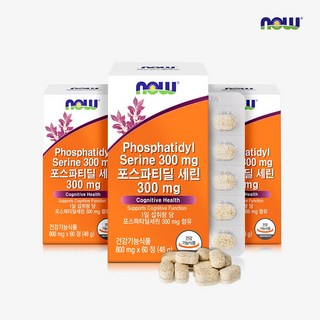 나우푸드 포스파티딜세린 두뇌엔 PS 300mg 60정 3박스 3개월분