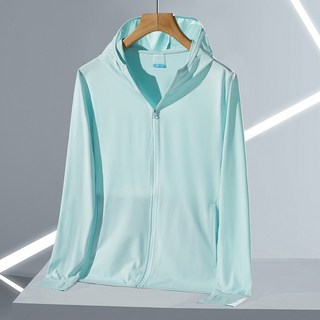 JDUDS UPF50 機車夏季透氣戶外防紫外線涼感外套, SGS認證冰絲防曬外套-女款-月藍,XL