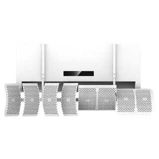 多功能空調擋風板，可調節風向，防冷凝水，環保ABS材質，免打孔安裝，適用於各種品牌壁掛式空調, 象牙白-負離子款【多方向】, 1個