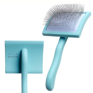 아키즈 민트 슬리커 브러쉬 강아지 엉킨털제거빗 털갈이, 1개