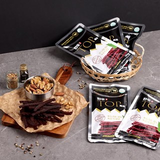 한우 명품 프리미엄 육포선물세트 육포명인 국산 소고기육포 겨울 방학 간식 크리스마스선물, 10개, 30g