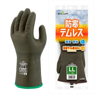 [방한장갑] 쇼글러브 No.282 방한템리스 올리브그린 LL사이즈 1쌍