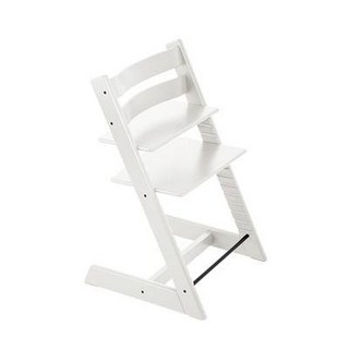 成長椅 餐椅 兒童餐椅 寶寶餐椅 學習椅 實木餐椅 用餐椅 (同款 Stokke Tripp Trapp), 櫸木白色,高度80*長46*寬度49