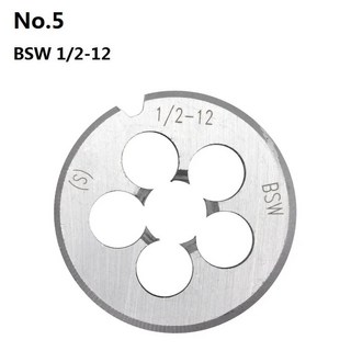 볼트 XCAN BSW 오른손 스레드 다이 금속 가공 도구 5/32-32 3/16-24 5-16-18 1/4-20 1/2-12 5/8-11 1pc, [05] No.5 1l2-12, 1개