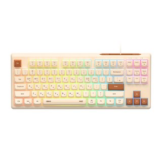 앱코 저소음 텐키리스 멤브레인 87키 키보드, OATMEAL(오트밀), MK87, 저소음 적축