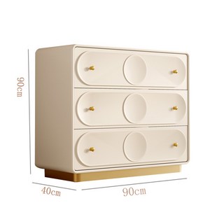櫃子 五斗櫃 收納櫃 儲物櫃 衣櫃 實木櫃 抽屜櫃 邊櫃 床頭櫃 置物櫃 客廳柜 臥室柜, 1個, 三斗櫃0.9米【90*40*90cm】