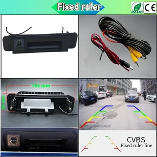 메르세데스 벤츠 Clase C W205 c180 c200 c220 c260 2015/2016 자동차 트렁크 핸들 카메라 백업 카메라 역, 03 CVBS Fixed ruler