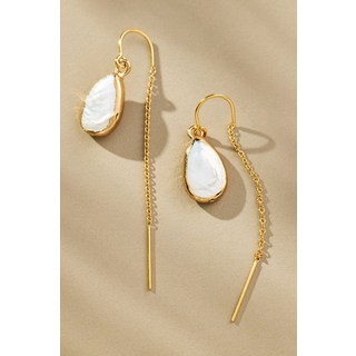 Set & Stones Carrie Teardrop Pearl Threader Earrings