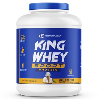 RONNIE COLEMAN King Whey 運動蛋白粉 香草冰淇淋, 1個, 2.26kg