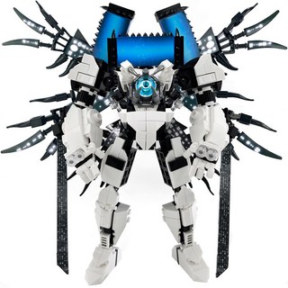 라푸유 스키비디 토일렛 타이탄 컴퓨터맨 MOC블록 MAX버전 더 스키비디월스 피규어 타컴맨 타이탄PC맨 호환블록 the skibidi wars 블록세트 L950, 1개