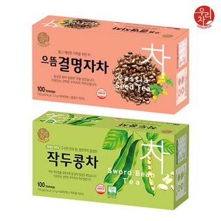 송원 작두콩차 100T +으뜸결명자차 100T (200T), 2개, 100개입, 1g