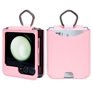 폰누리 Z플립7 FE 링 힌지보호 가죽 케이스 이미지 1