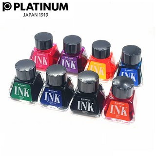 Platinum 白金鋼筆墨水30ml，色彩飽和，書寫流暢，適用於各種白金鋼筆, 1個, 紅, 紅