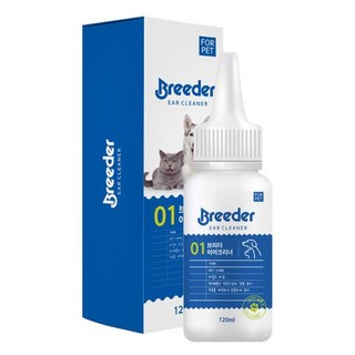 강아지 이어클리너 120ml 반려견 귀청소 귀세정제-03900EA