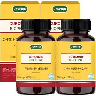 자생앤 커큐민 바이오페린, 120정, 2개