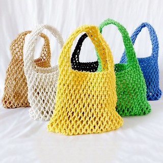 니스토데일리 네트 패션 뜨개 여름 니트 토트백 가방 미니