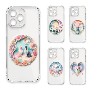 24H快速出貨 TRON 三星 A52/52s 可愛紙雕牧羊犬 四角防摔 軟殼 手機殼