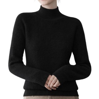 두리앤고 여성 캐시미어 반목 니트 터틀넥