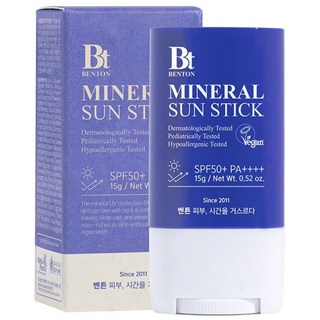 벤튼 무기자차 선스틱 SPF50+ PA++++, 1개, 15g