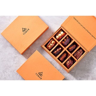 [공식타무르본사] 타무르데이츠 8개입 와인안주 고급디저트 부모님선물 홈파티음식 집들이선물 만수르간식대추야자, 1박스, 8개입 단품