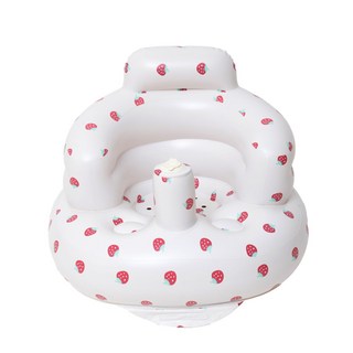 에어벤치 유아 에어쇼파 휴대용 펌프 욕실 의자 에어벤치 베이비 소프트 의자 유아 벤치, 55*54*34cm, 딸기