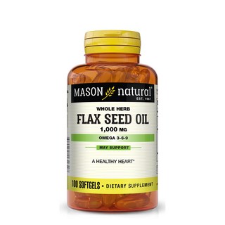 Mason Naturals Omega3-6-9亞麻籽油軟膠囊 1000mg, 100顆, 1罐