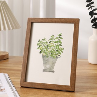 DFMEI 相框畫框擺臺擺件照片牆5寸6寸7寸8寸10寸A4創意簡約diy木質, 1件, 櫸木色