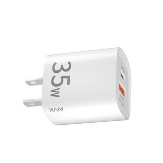 充電頭 充電器 豆腐頭 PD快充 快充頭 35W快充GaN充電頭 適用於各種型號 35W豆腐頭 充電頭, 1個, 35w充電頭-白色, 白色