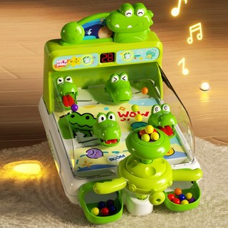 토요요 악어 사격 장난감 미니 오락실 키즈 완구 생일선물D-EY1, 1개, 그린