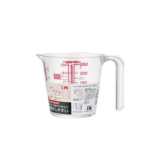 KM 透明刻度量杯 - 液體烘焙測量杯 優質樹脂耐用 約翰家庭百貨, 1個, 250ml