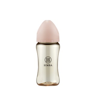 【小獅王Simba辛巴】蘊蜜鉑金PPSU寬口防脹氣奶瓶 水壺 270ml 全齡適用 5色 芮芮生技x專業藥師團隊, 栗粉, 1個
