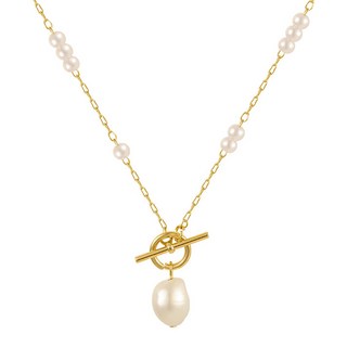 Gulicc 古莉可 巴洛克淡水珍珠長項鍊，多層次搭配，展現優雅氣質，適合各種場合