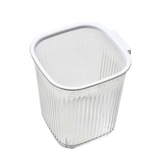 Ins風透明垃圾桶 高顏值家用垃圾桶 輕奢風廚房垃圾桶 衛生間大號垃圾桶 臥室辦公室紙簍, 條紋透明白