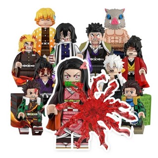 귀멸의 칼날 호환 블록 피규어 무한성 11종 세트 브릭, 귀멸의칼날 무한성 11종세트