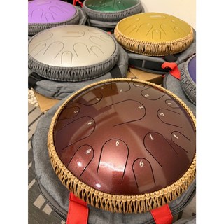 柚子樂器 D調 14吋 15音 空靈鼓 鈦金鋼 高音伴侶, 1個, 瑪瑙紅