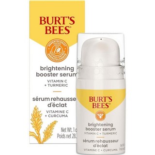 Burt's Bees 히알루론산 페이스 럼 피부에 자연스럽게 수분을 공급하고 촉진하여 매끄럽고 빛나는 피부 톤을 제공하며 경량 조류 함유 - 하이드레이팅 부스터 페이셜 28.3, 브라이트닝 부스터 세럼
