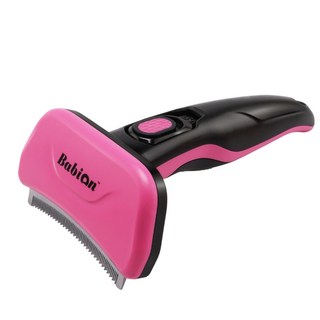 바비온 반려동물 죽은털제거 원터치 깔끔빗 중형 098R 7.5cm, 핑크, 1개