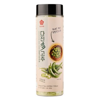 Ogamsiktak 切碎冷凍乾燥辣椒 40入, 29.6g, 2個