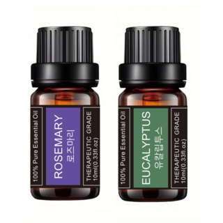 1+1 레노포프 천연 아로마 에센셜 오일 (10종 2택) 양모볼 숙면 수면 반신욕 테라피, 일랑일랑, 로즈마리