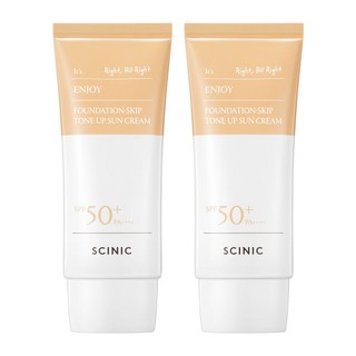 싸이닉 수분 톤업 파데스킵 선크림 SPF+ PA++++, 50ml, 2개