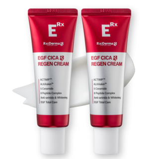 알엑스더마 EGF 시카 리젠 크림 세라마이드 판테놀 병풀 피부과 레이저 재생관리 후 진정크림, 2개, 50ml