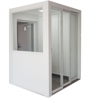 20번 ㄱ자중문 파티션 초슬림3연동 화이트 투명강화유리 // 현관중문 시공비포함 소음차단 반려견안전 맞춤제작 아파트빌라 중문, 1개