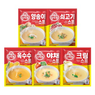 오뚜기 스프(80g) 5종 세트 (10개입) (쇠고기2+양송이2+크림2+옥수수2+야채2), 2세트
