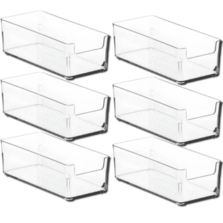 깔끔조아 다용도 투명 정리함 수납함, 6개