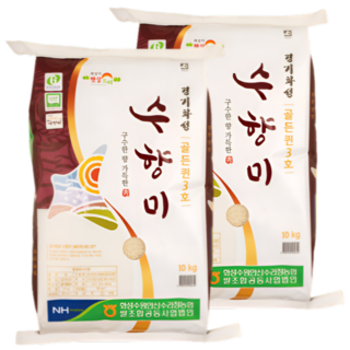 (25년 햇수확) 우리곡물 2025년산 당일도정 경기 수향미 골든퀸3호 백미 햅쌀, 20kg, 1세트, 상등급